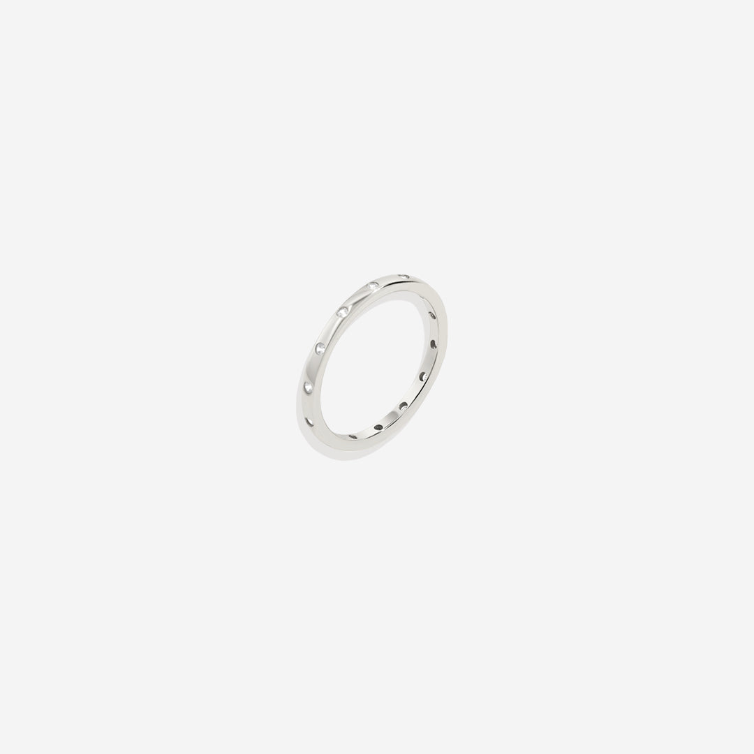 Tiny Stapelring mit Lünettenfassung