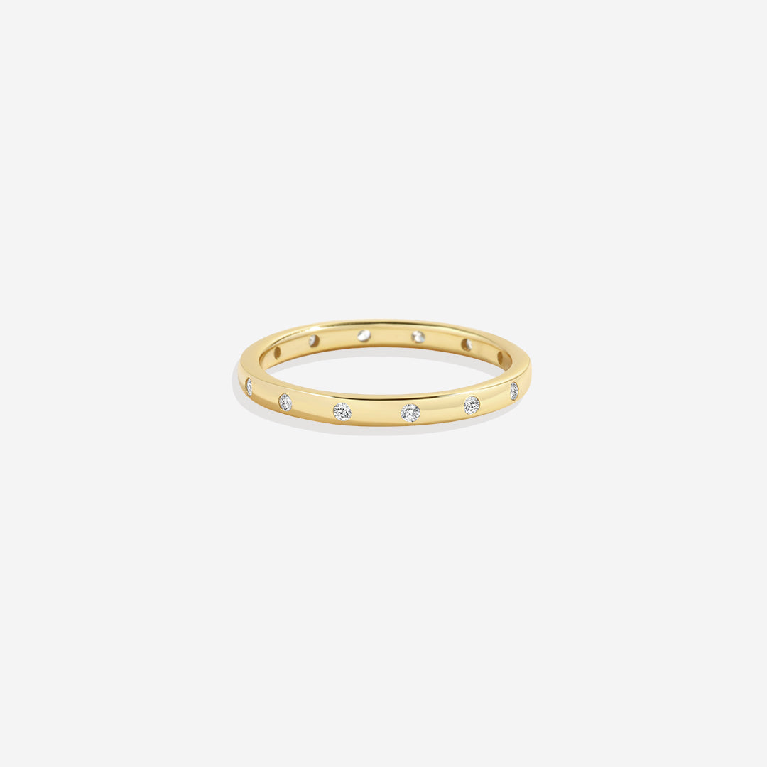 Tiny Stapelring mit Lünettenfassung