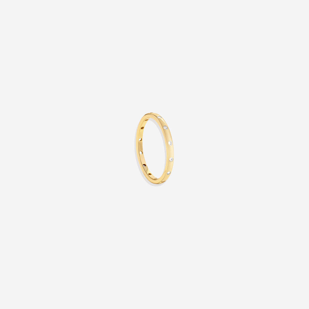 Tiny Stapelring mit Lünettenfassung