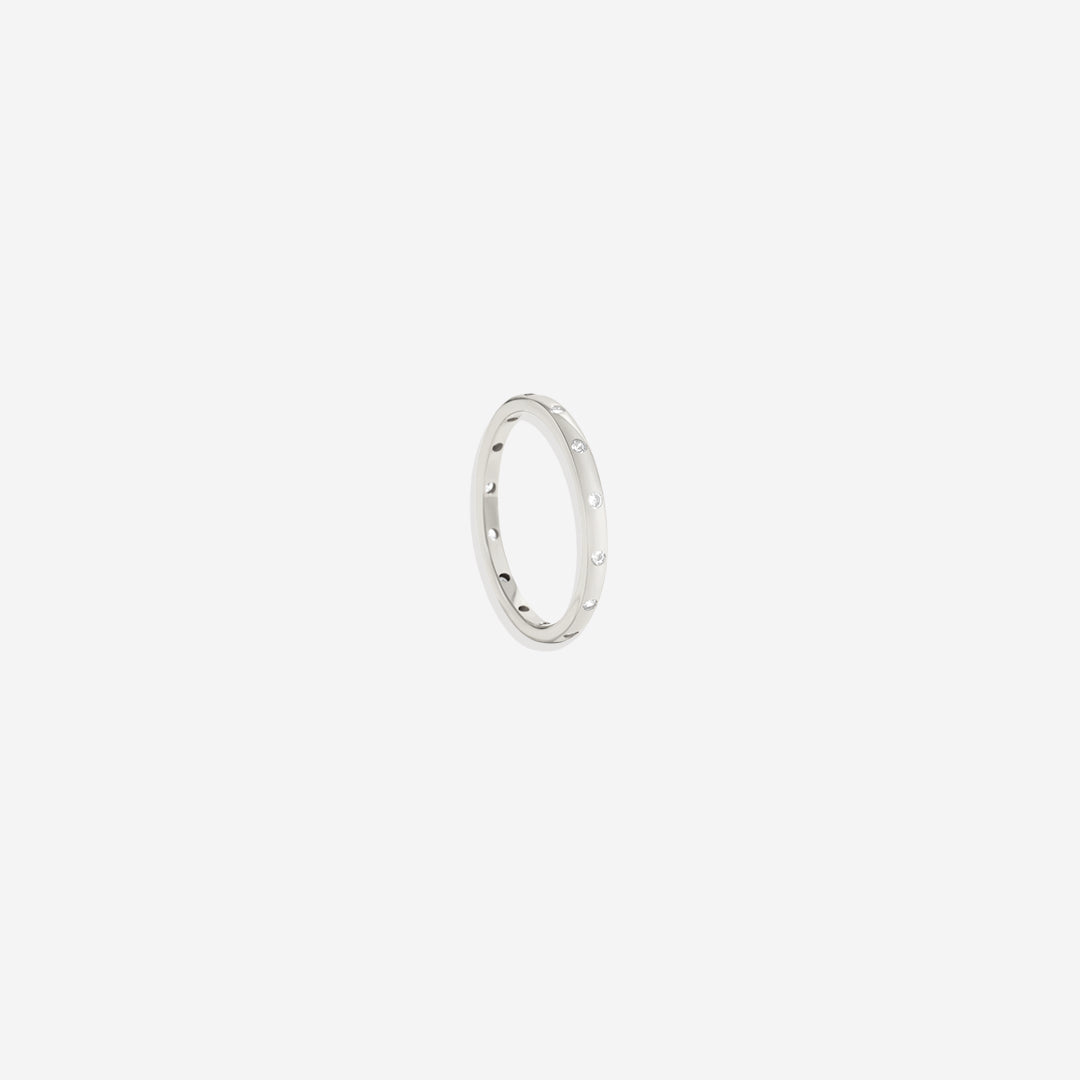 Tiny Stapelring mit Lünettenfassung