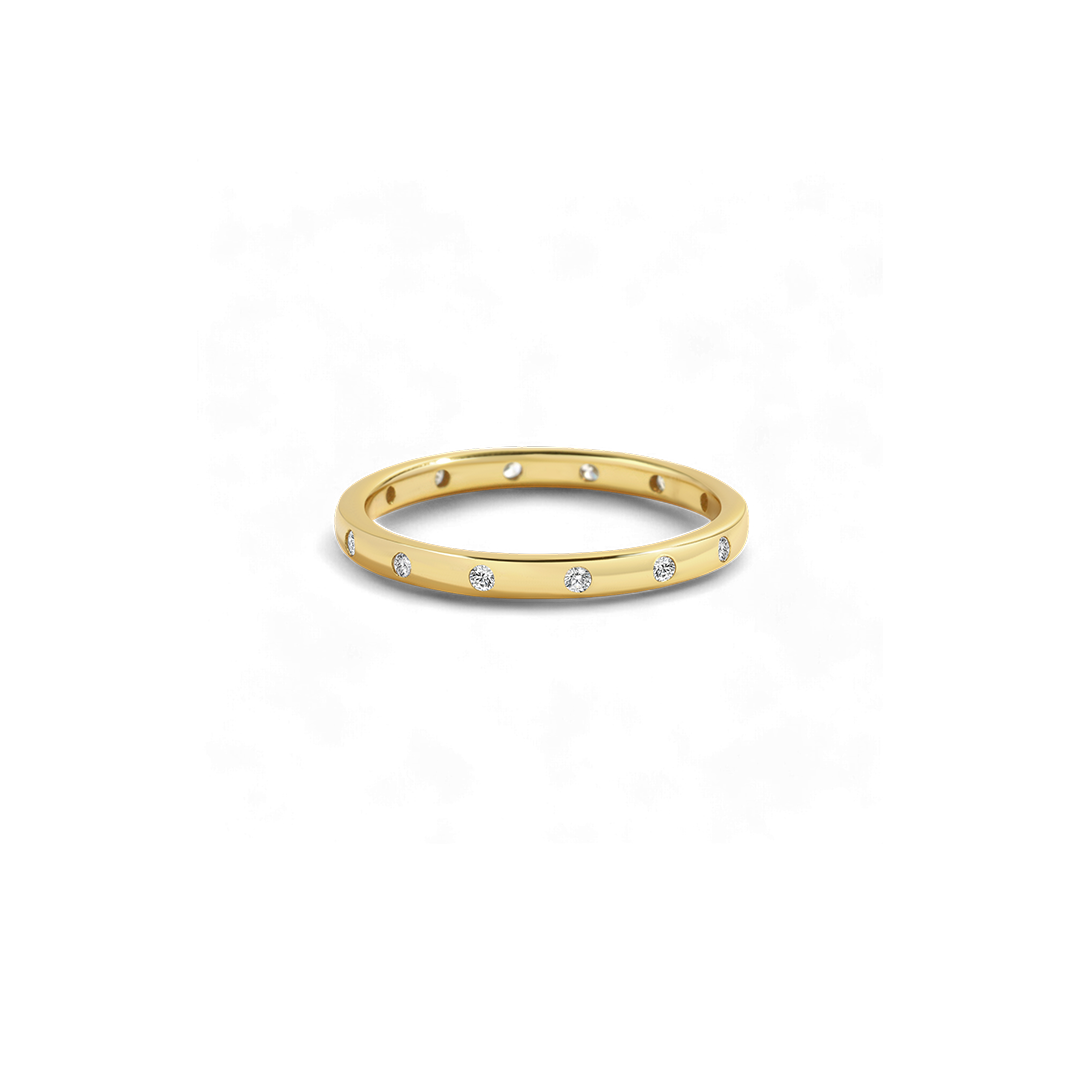 Tiny Stapelring mit Lünettenfassung