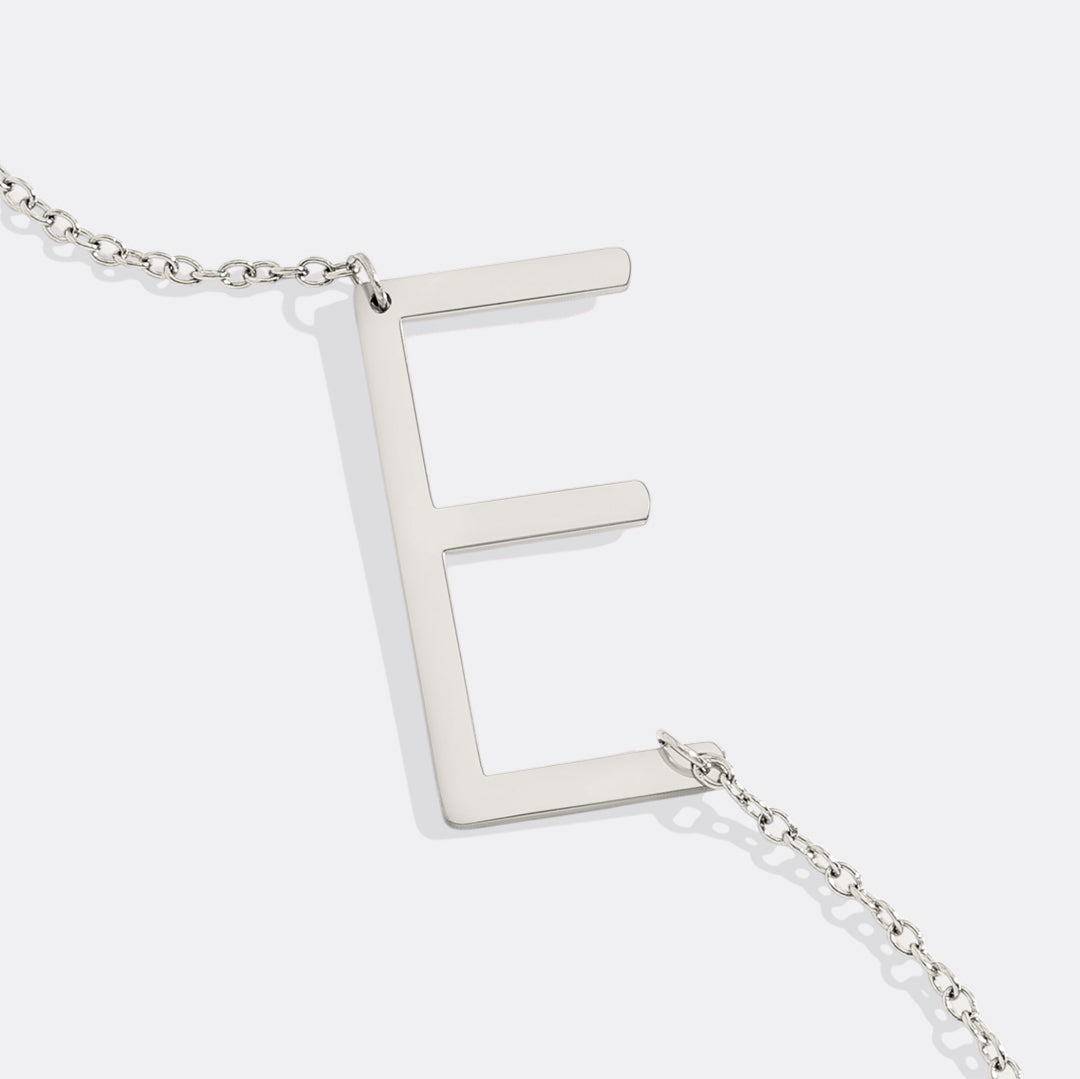 Statement Initial Necklace in 925 sterling silver