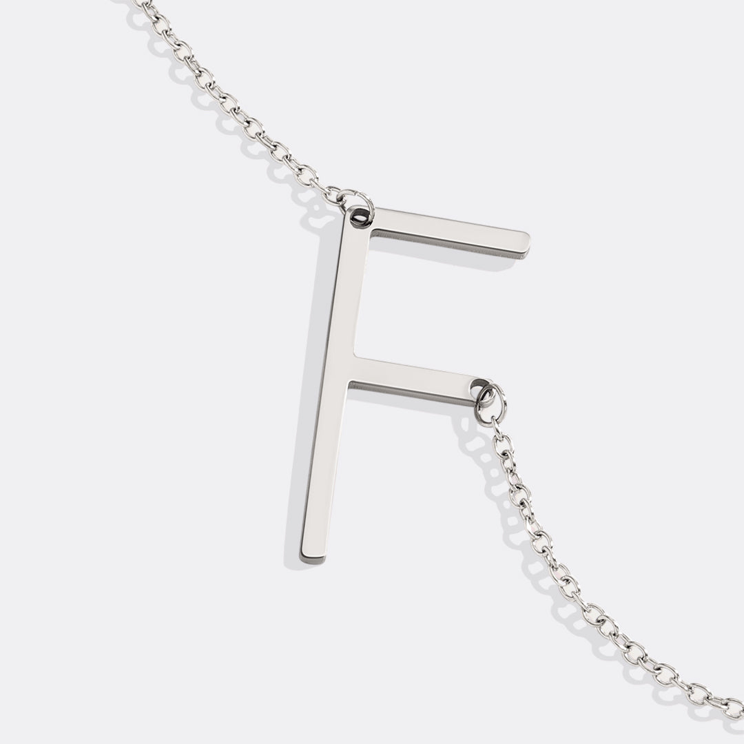 Statement Initial Necklace in 925 sterling silver