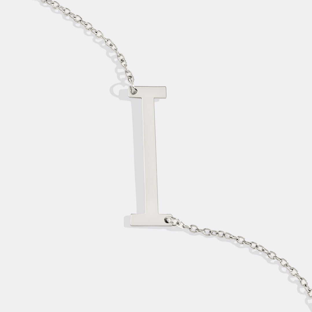 Statement Initial Necklace in 925 sterling silver