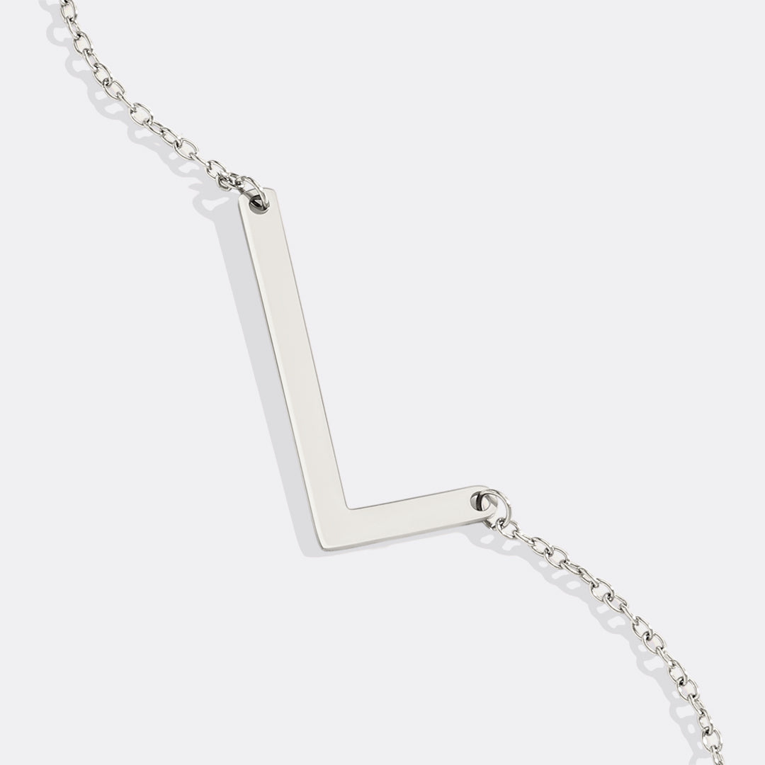 Statement Initial Necklace in 925 sterling silver