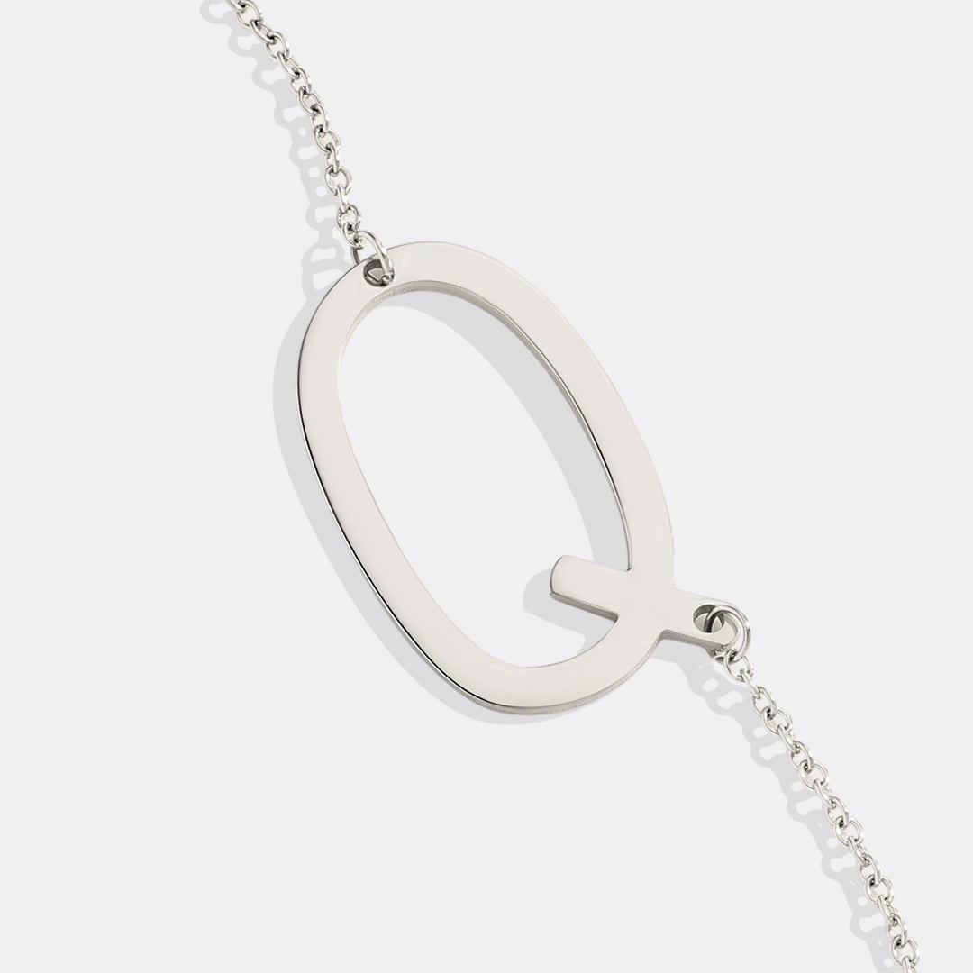 Statement Initial Necklace in 925 sterling silver