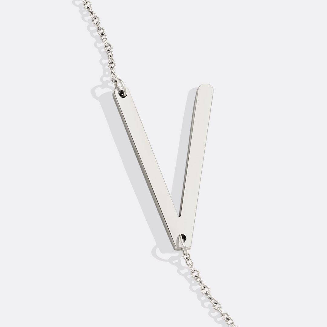 Statement Initial Necklace in 925 sterling silver