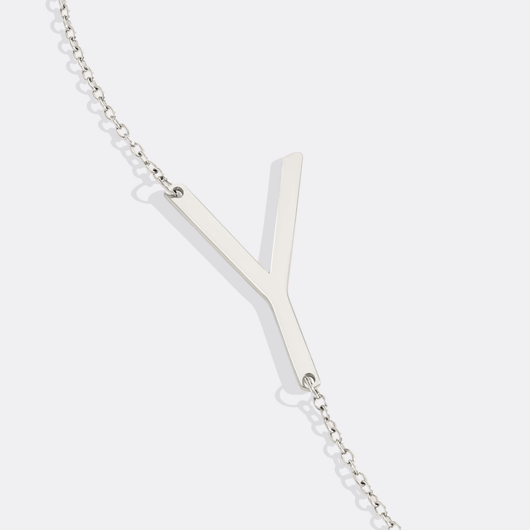 Statement Initial Necklace in 925 sterling silver