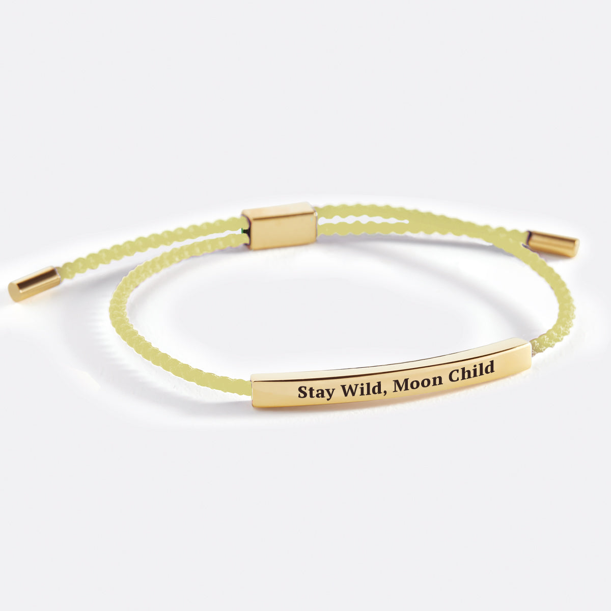 Stay Wild, Moon Child Inspire Bracelet in gold tone