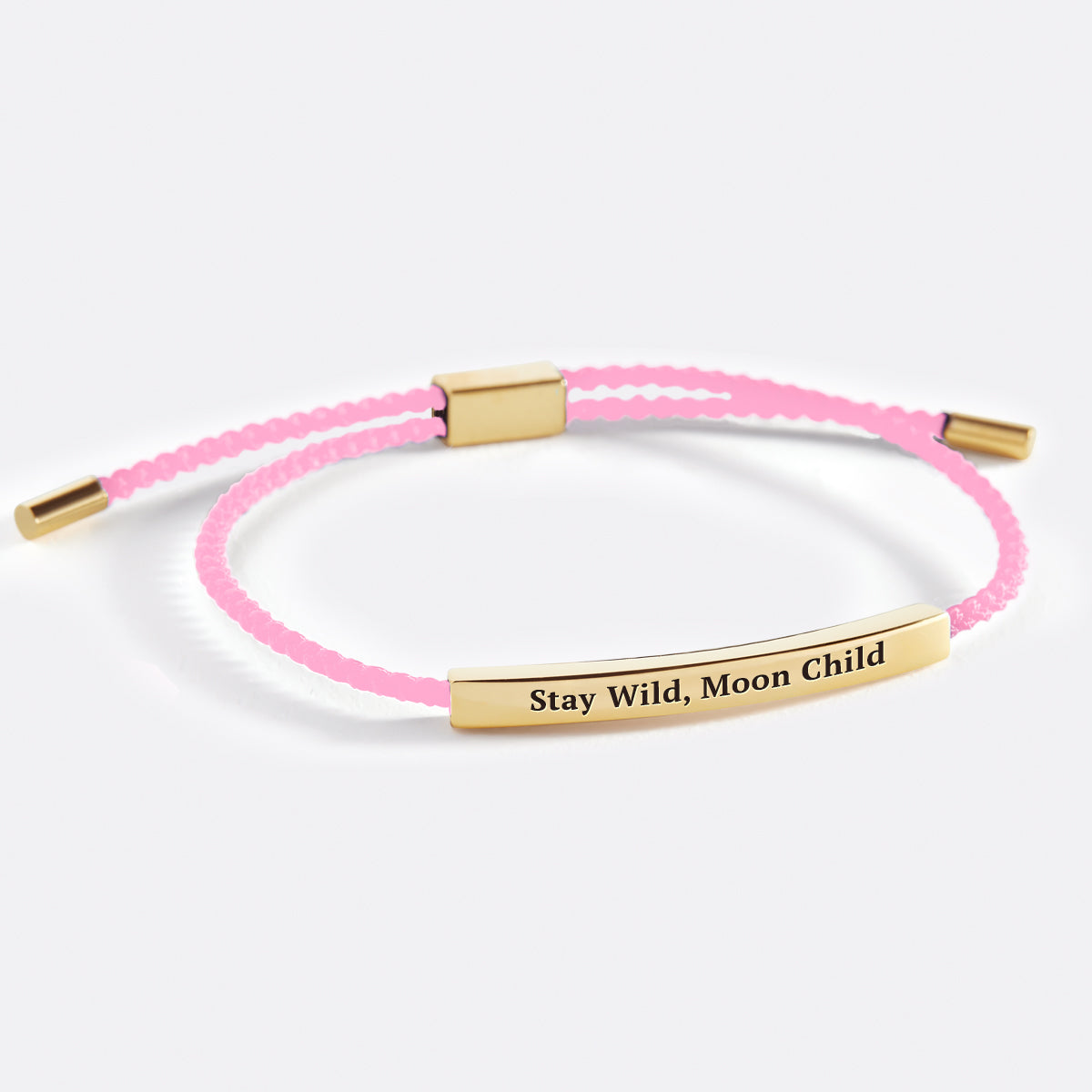 Stay Wild, Moon Child Inspire Bracelet in gold tone