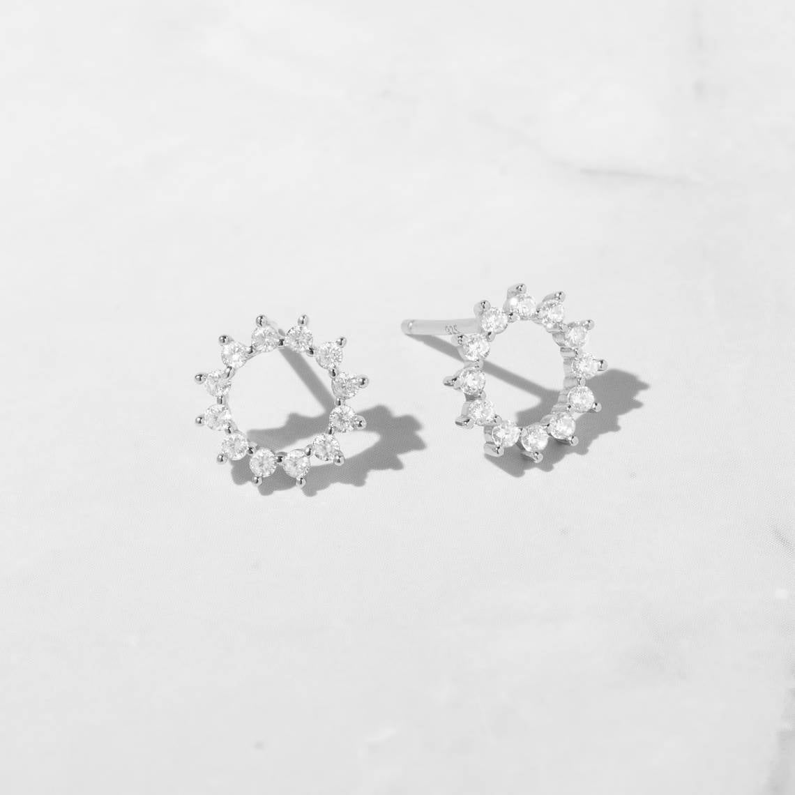 Sunburst Earrings in 925 sterling silver