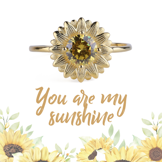 You Are My Sunshine Sunflower Ring — Vanny Jewels