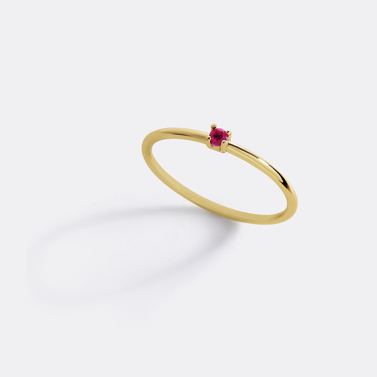 Super Dainty Birthstone Stacking Ring with July birthstone