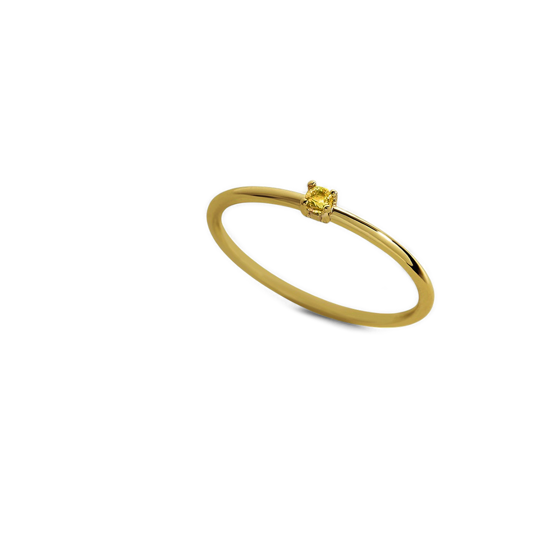 Super Dainty Birthstone Stacking Ring with November birthstone