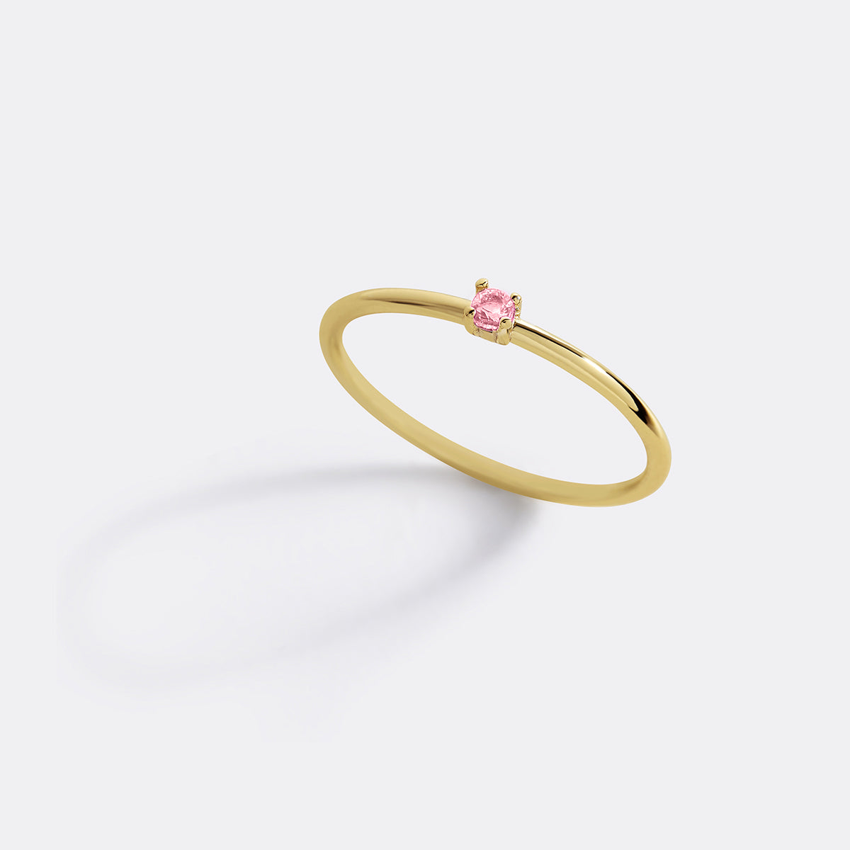 Super Dainty Birthstone Stacking Ring with October birthstone