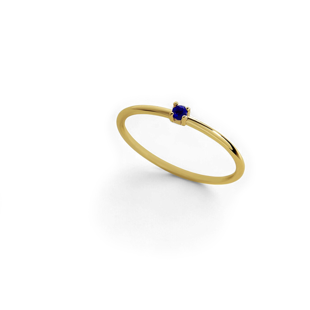 Super Dainty Birthstone Stacking Ring with September birthstone
