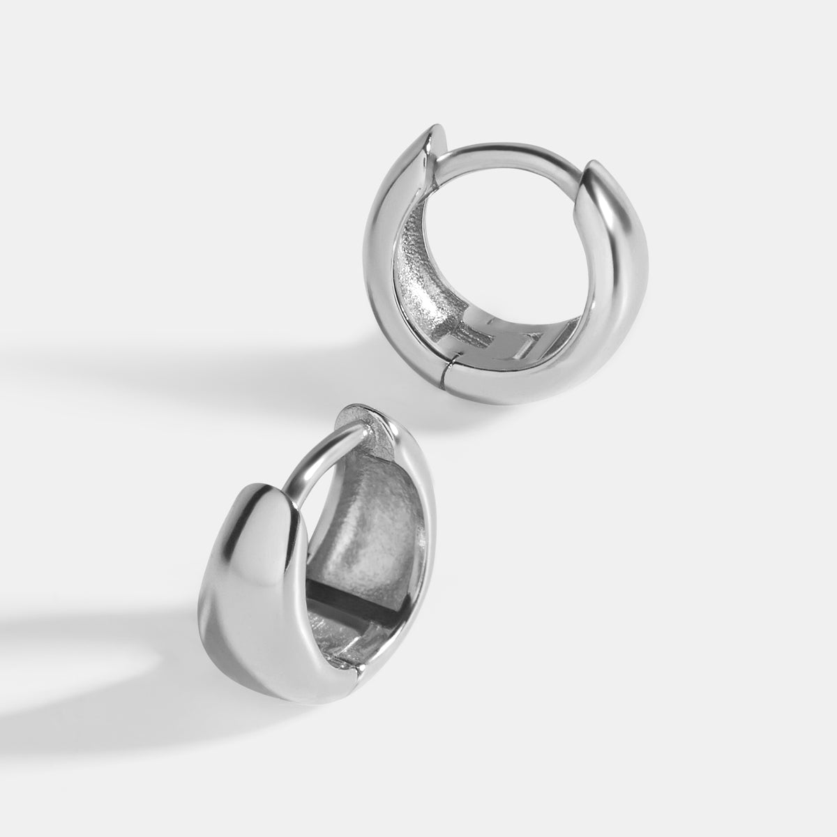 Teardrop Huggie Hoop Earrings in 925 sterling silver