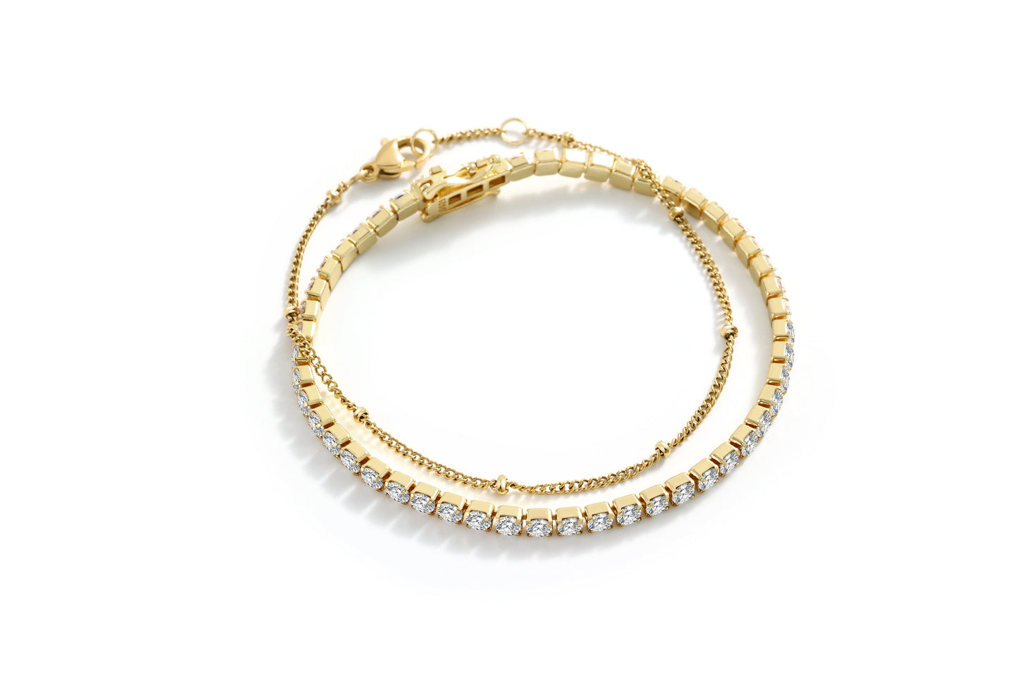 Pacchetto Bracciale Tennis e Bracciale Catena Satellite