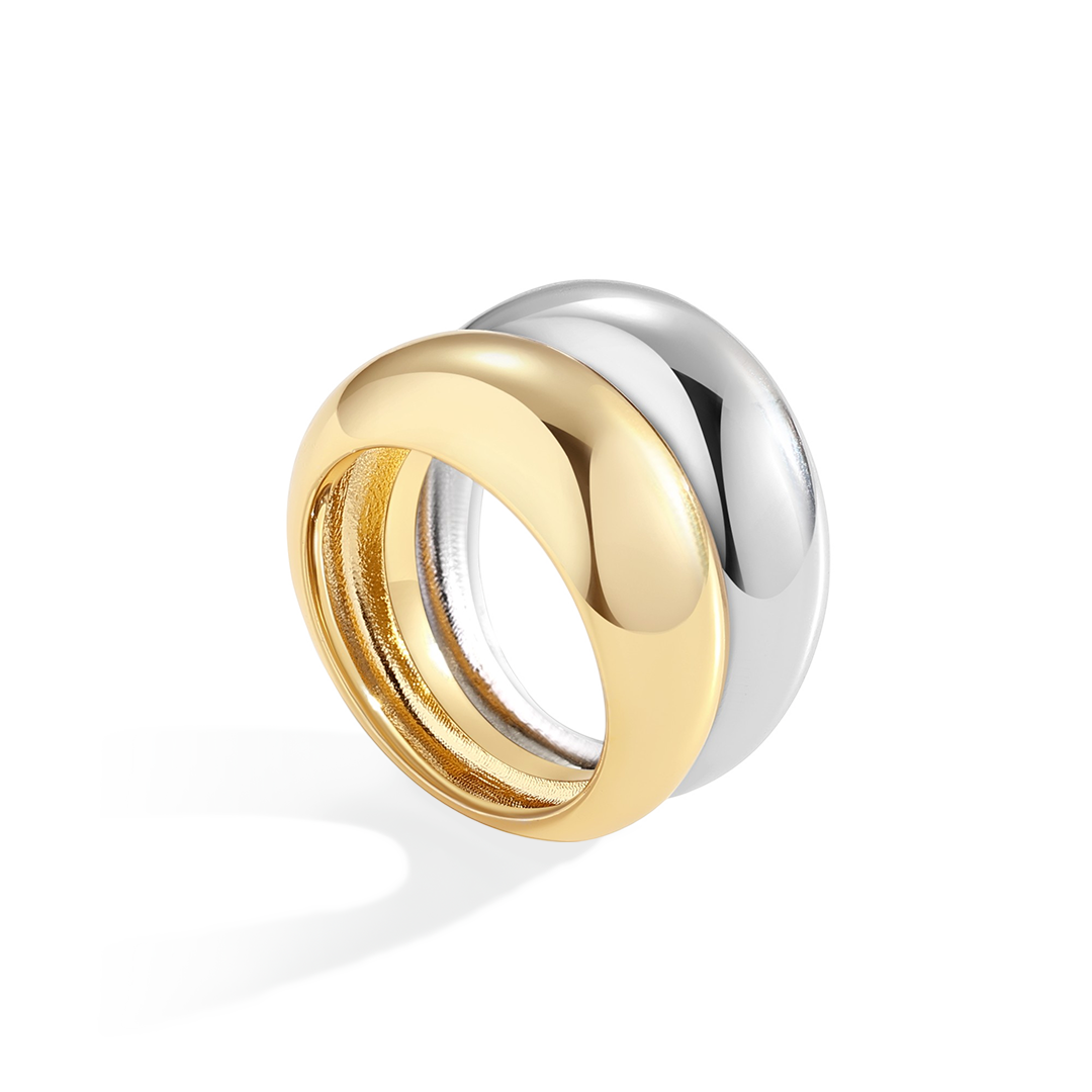 Der Ring mit gemischten Metallen „The Merge“