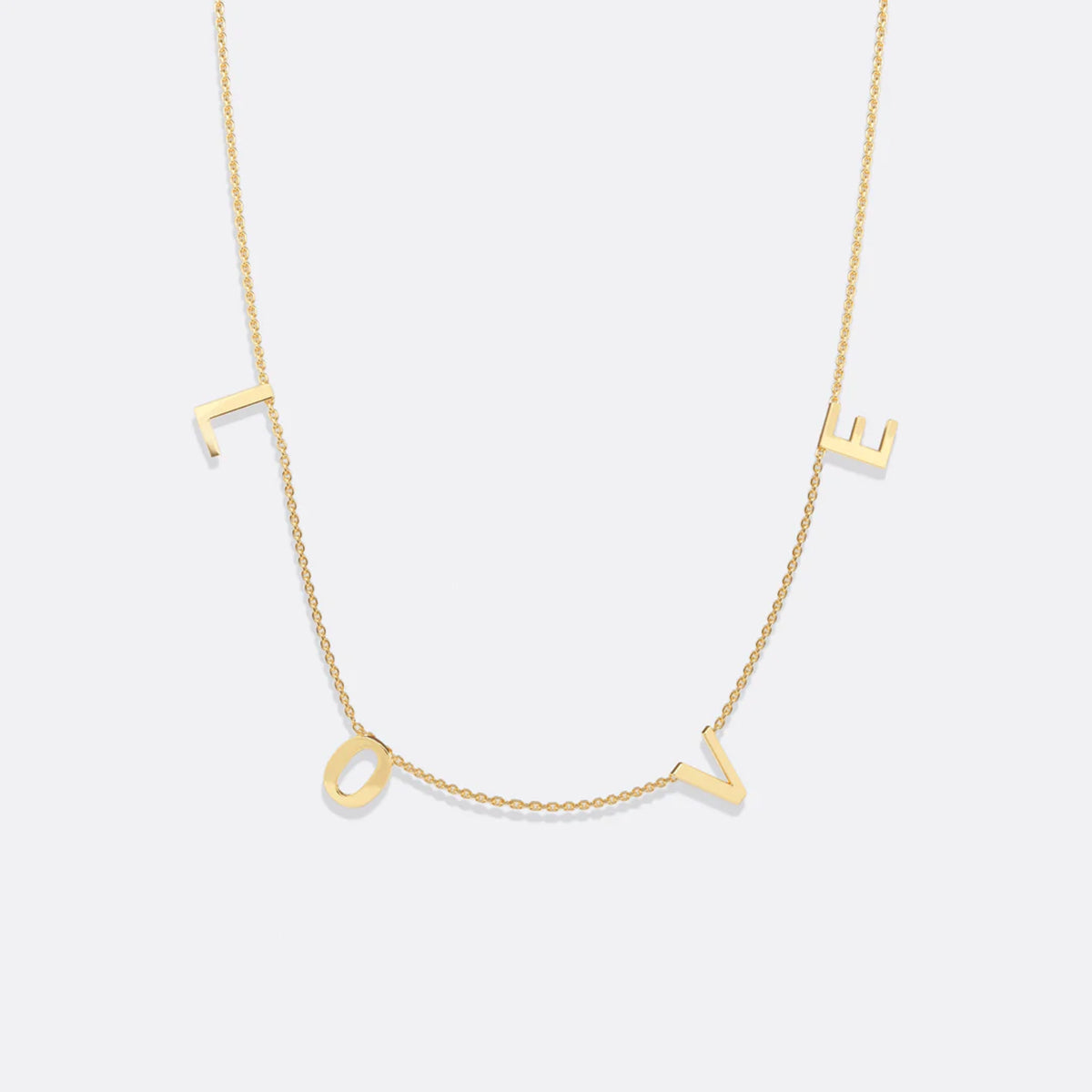 The LOVE Letter Necklace in gold tone