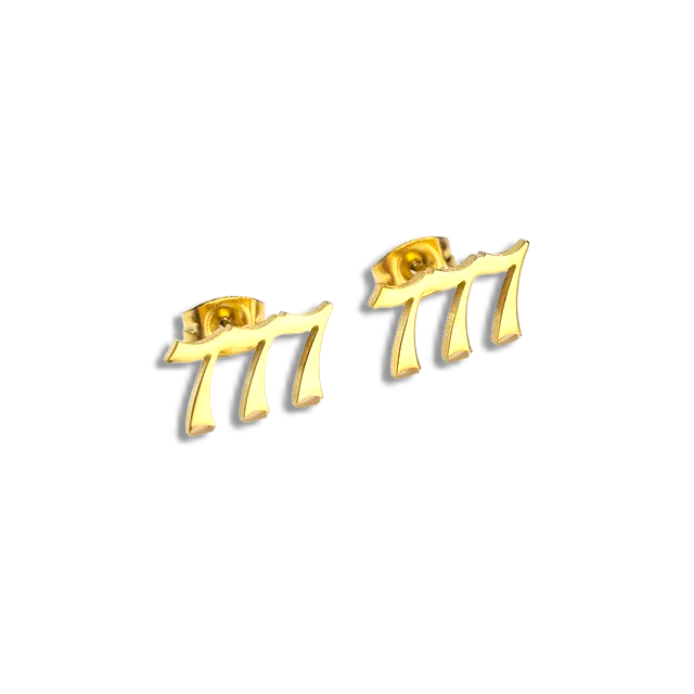 Tiny Angel Number Earrings in Rose Gold — Vanny Jewels
