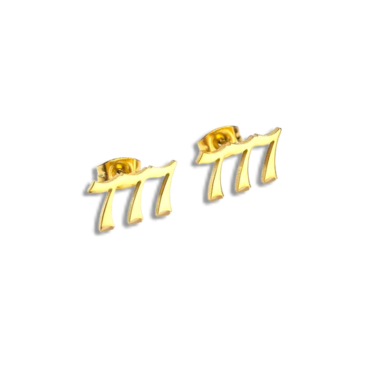Tiny Angel Number Earrings in Rose Gold — Vanny Jewels