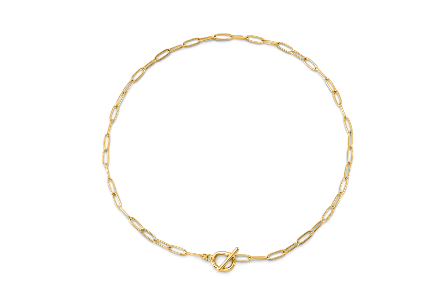 Toggle Clasp Paperclip Chain Necklace — Vanny Jewels