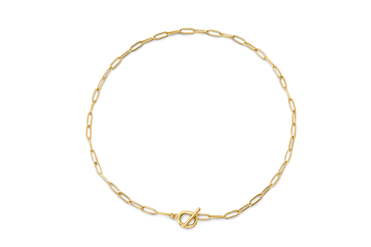 Toggle Clasp Paperclip Chain Necklace — Vanny Jewels