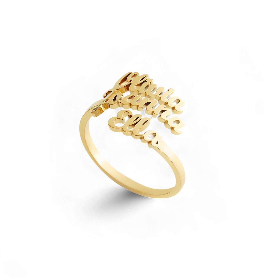 Triple Name Ring — Vanny Jewels