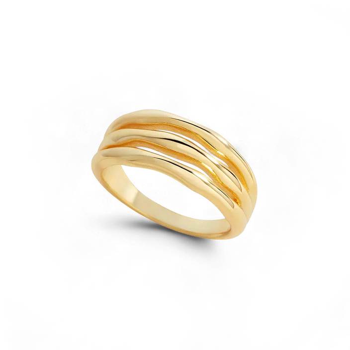 Gold Triple Ring — Vanny Jewels