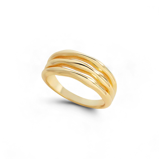 Gold Triple Ring — Vanny Jewels