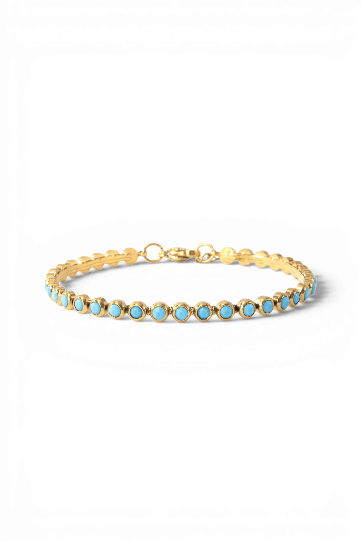 Turquoise Bezel Set Tennis Bracelet — Vanny Jewels