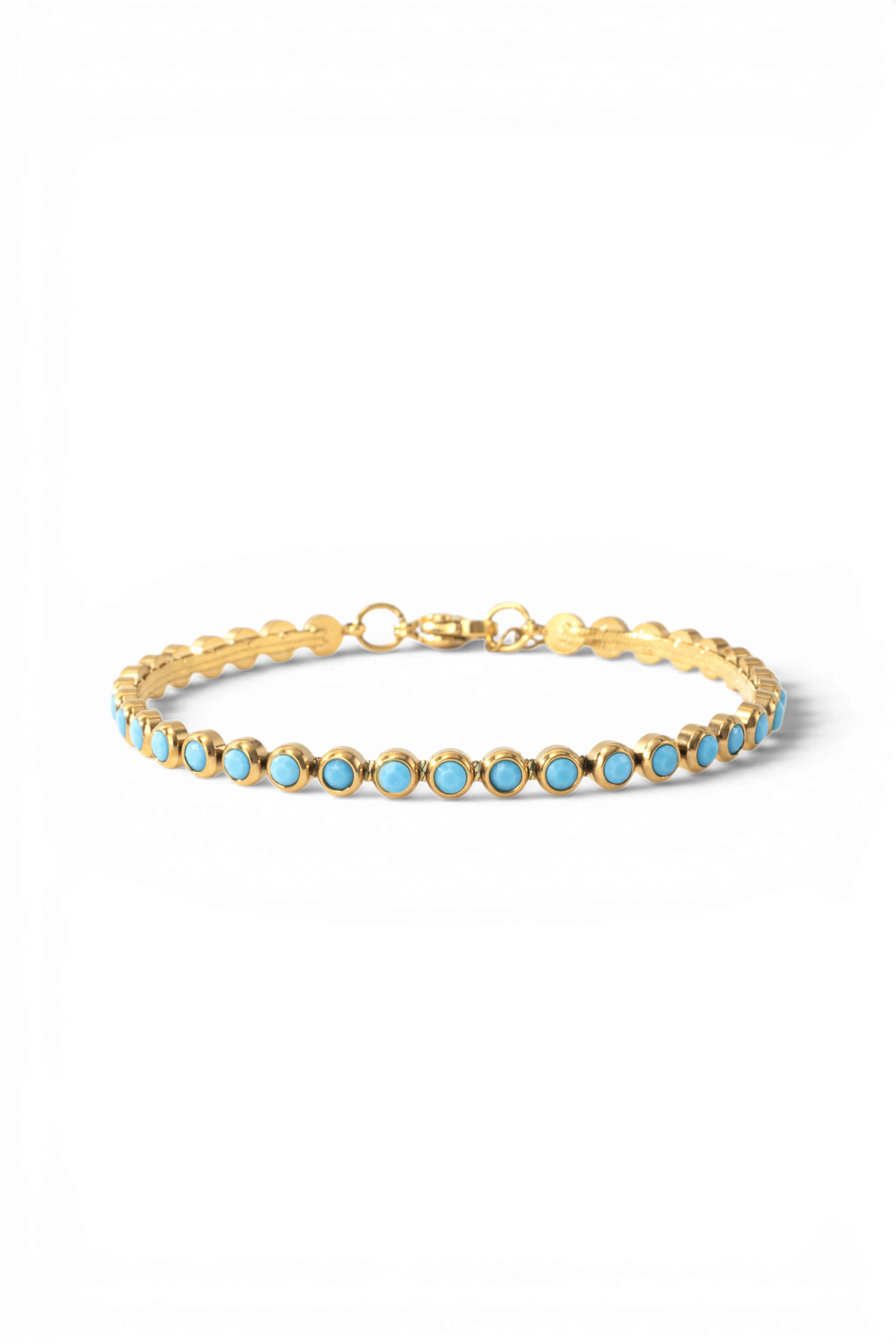 Turquoise Bezel Set Tennis Bracelet — Vanny Jewels