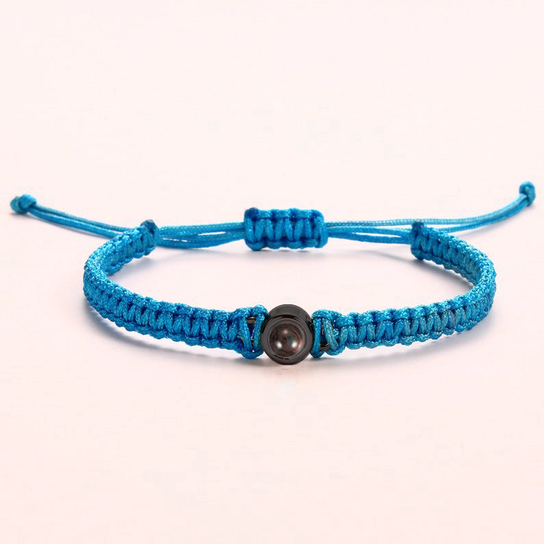 Bracciale intrecciato personalizzato con foto