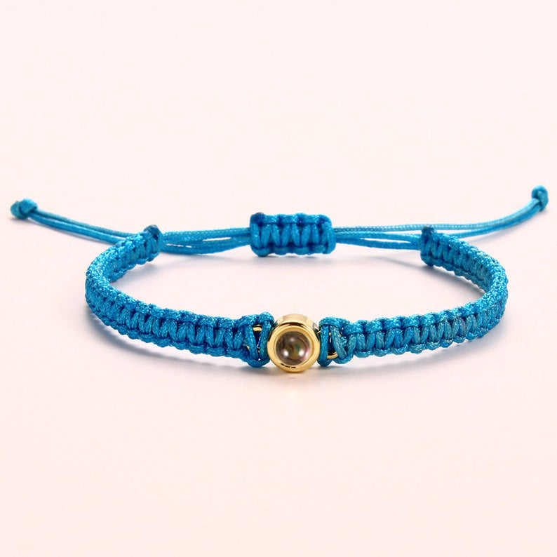 Bracciale intrecciato personalizzato con foto