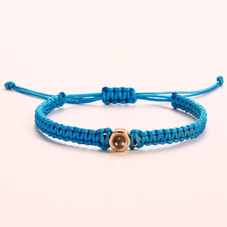 Bracciale intrecciato personalizzato con foto