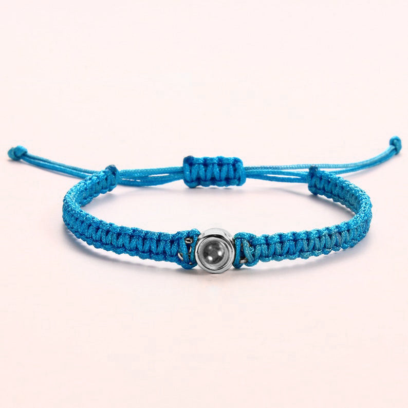 Bracciale intrecciato personalizzato con foto