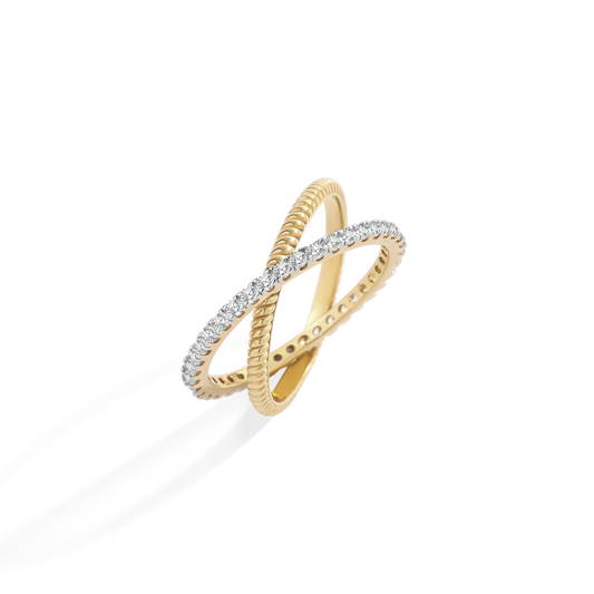 Twisted Interlocking Diamond Band in 925 Sterling Silver — Vanny Jewels
