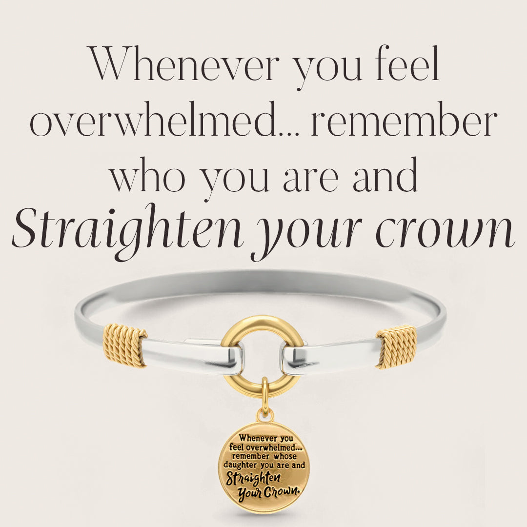 Straighten Your Crown - Two-Tone Charm Bracelet in Gold Plated — Vanny Jewels