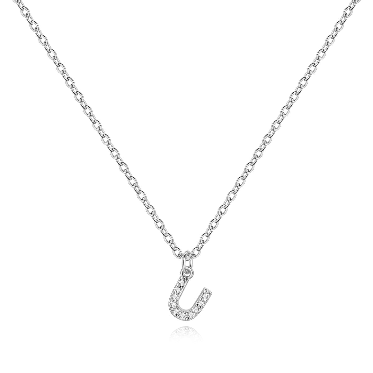 Pavé Uppercase Initial Necklace