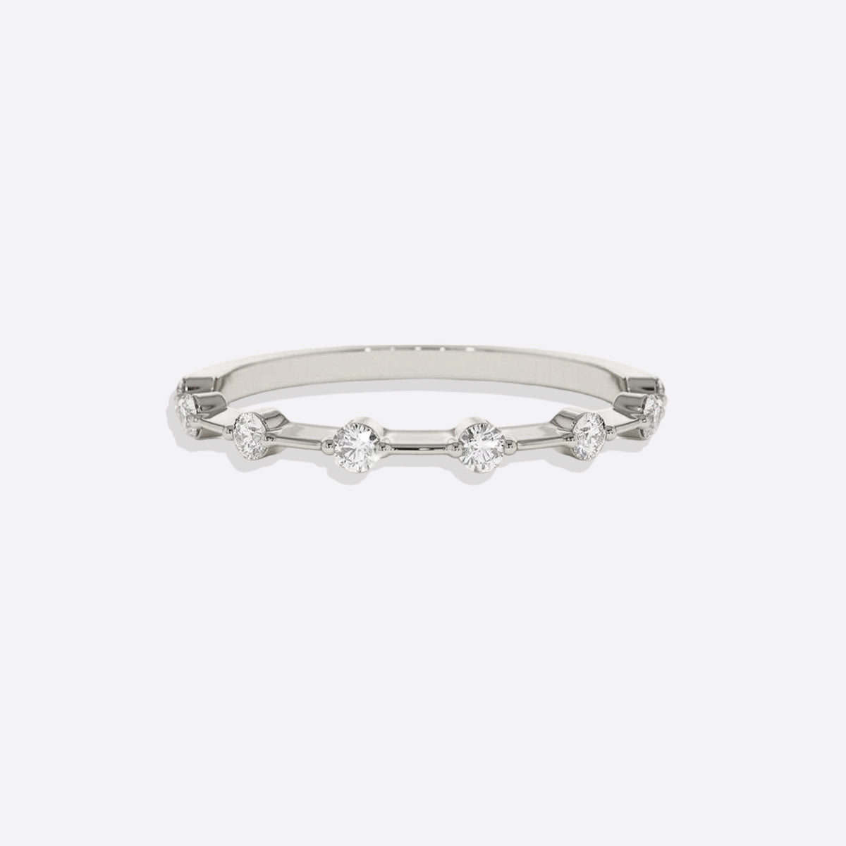 Ultra Thin Floating Eternity Ring in 925 sterling silver