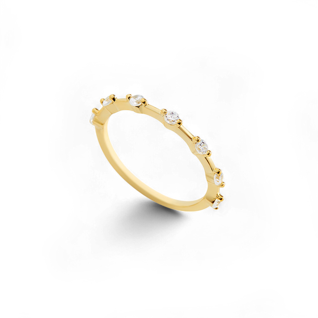Ultra Thin Floating Eternity Ring in 925 Sterling Silver — Vanny Jewels