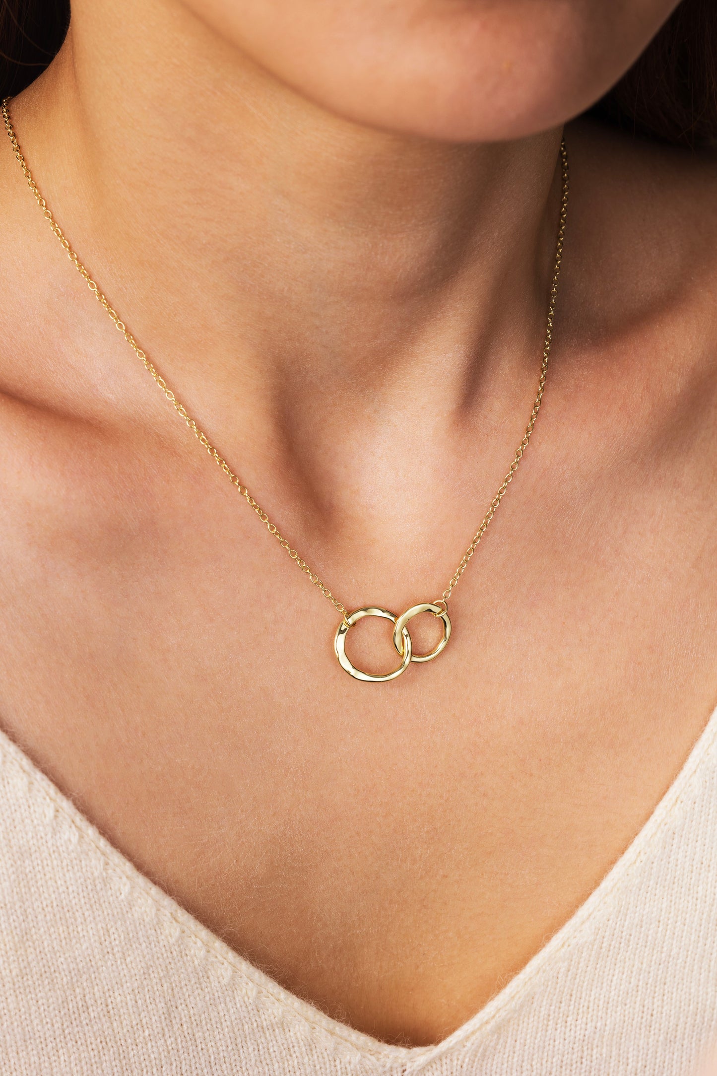 Unity Links Necklace, worn on a model