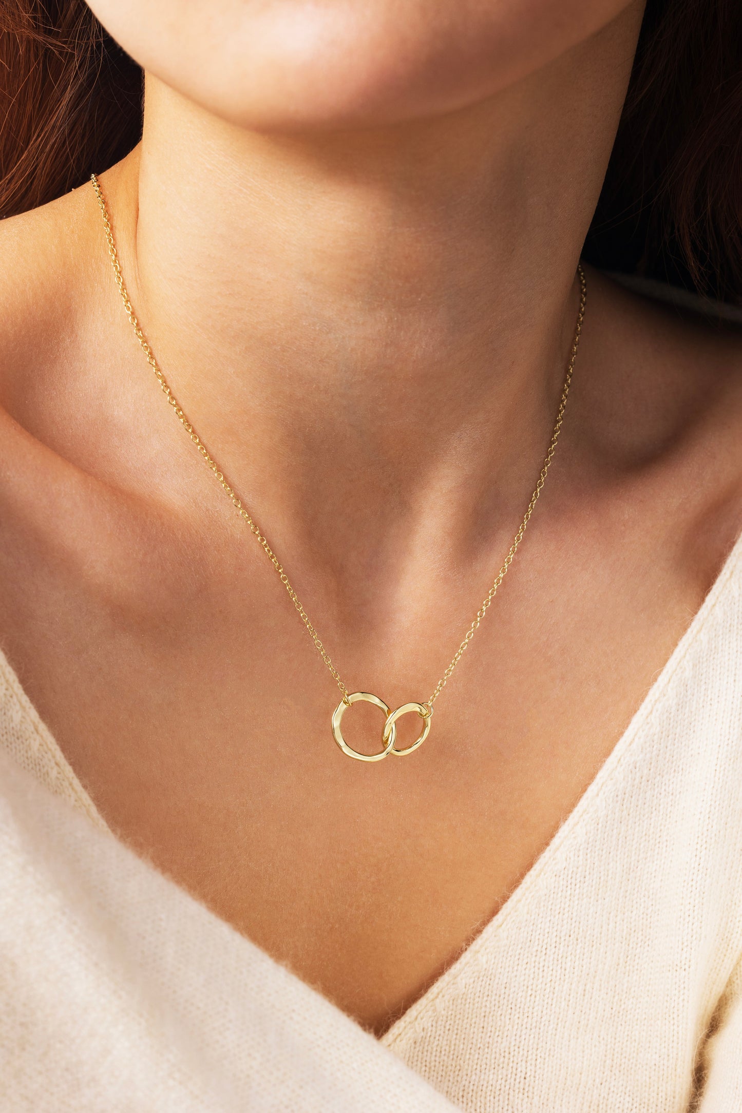 Unity Links Necklace, worn on a model