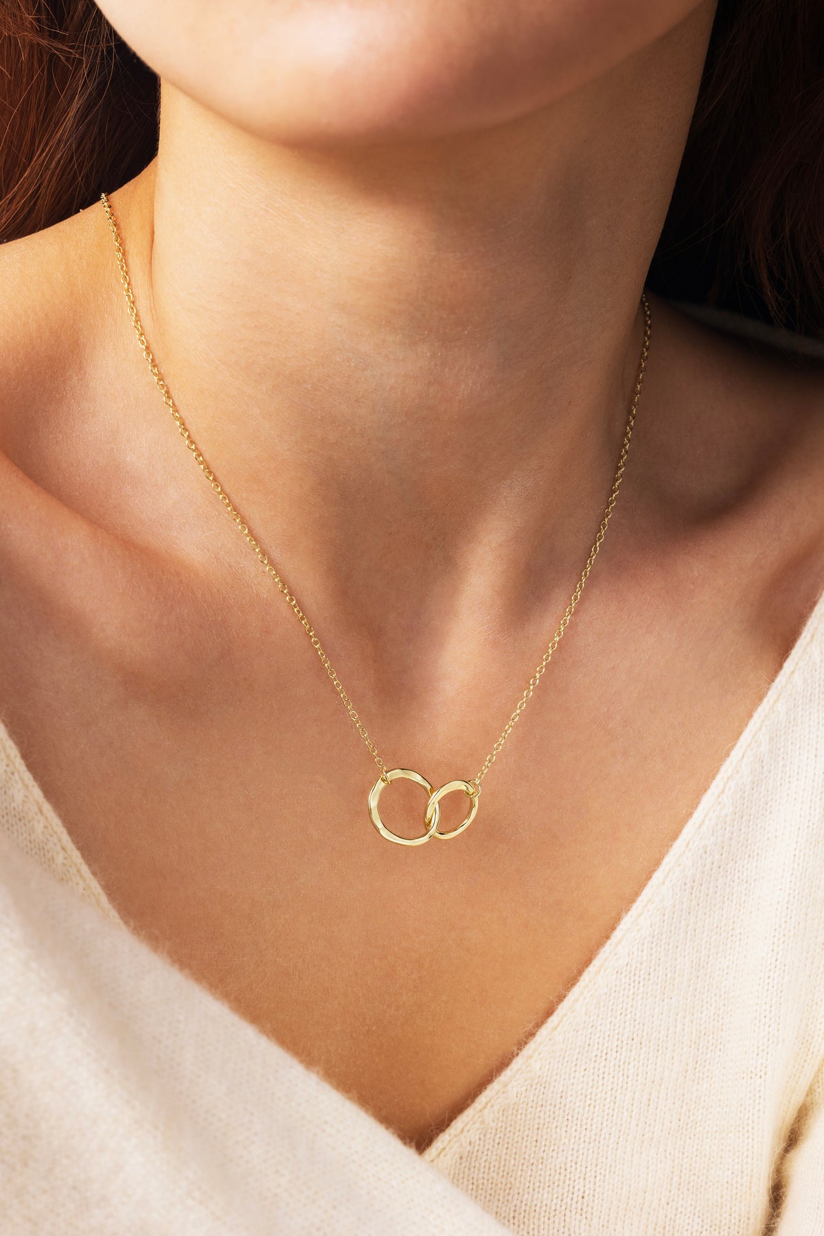 Unity Links Necklace, worn on a model