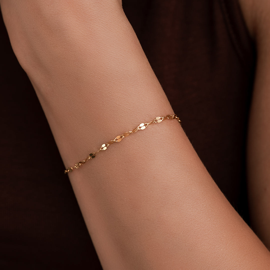 Bracciale a catena con petali