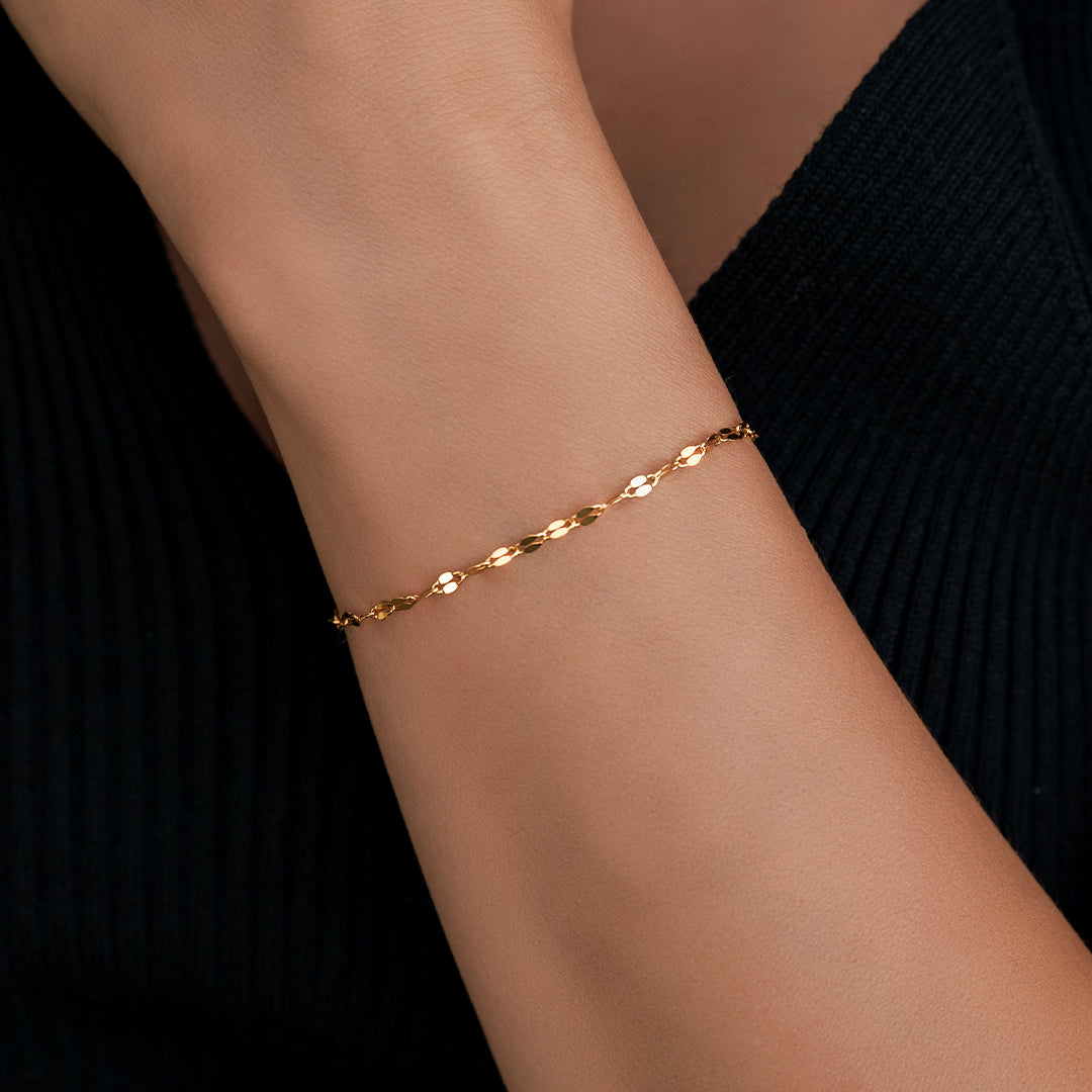 Bracciale a catena con petali