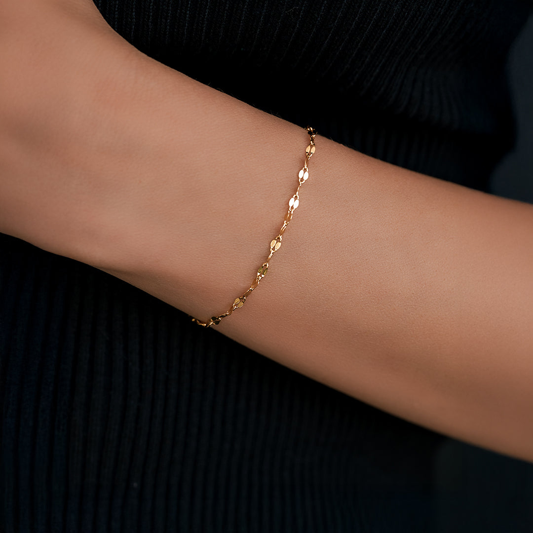 Bracciale a catena con petali