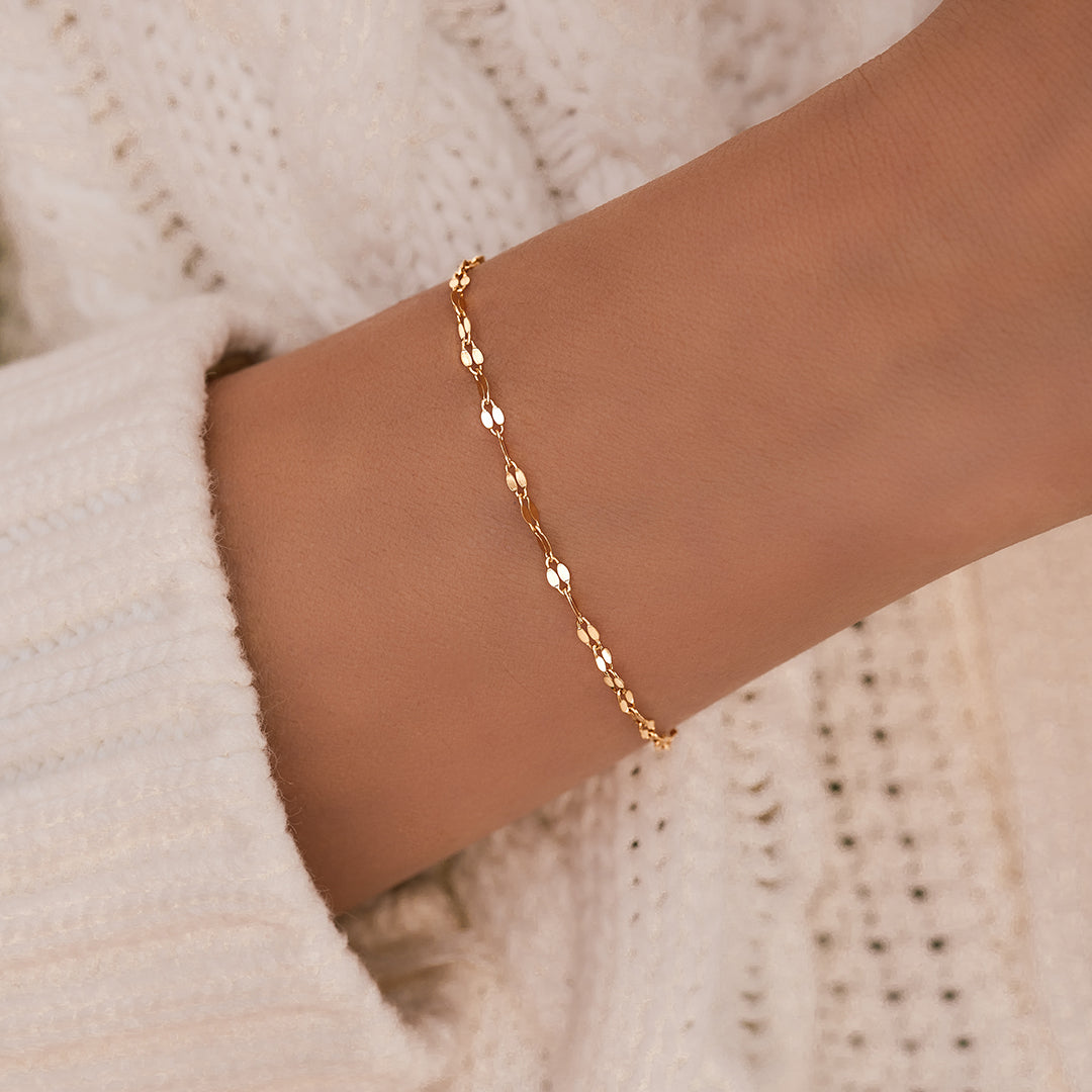 Bracciale a catena con petali