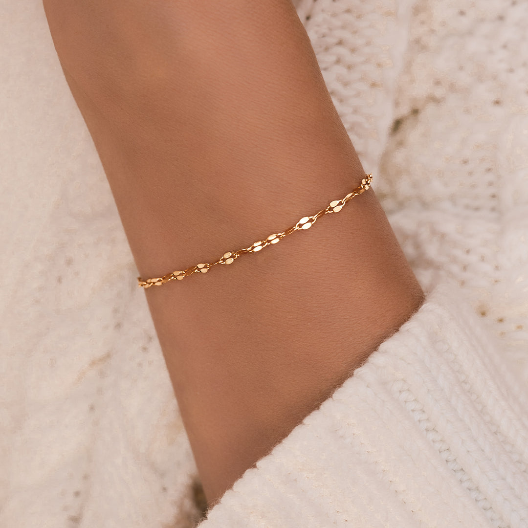 Bracciale a catena con petali
